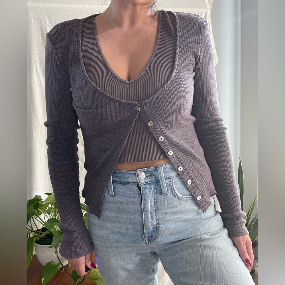 Purple Cardigan